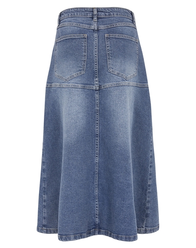 Soft Rebels - SRWilla Midi Denim Nederdel - True Blue